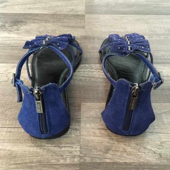 🔴SOLD!! Shiekh Women’s Cobalt Blue Ruffle Sandals - Picture 5 of 14